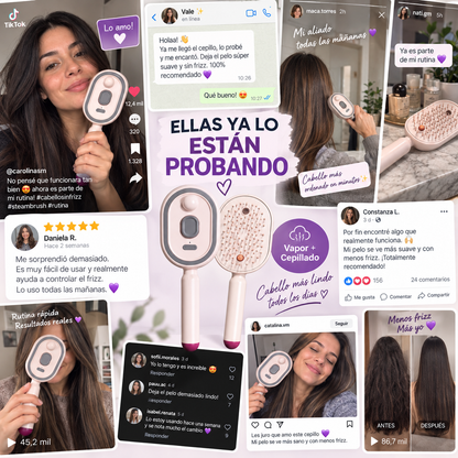 Cepillo a Vapor Anti-Frizz